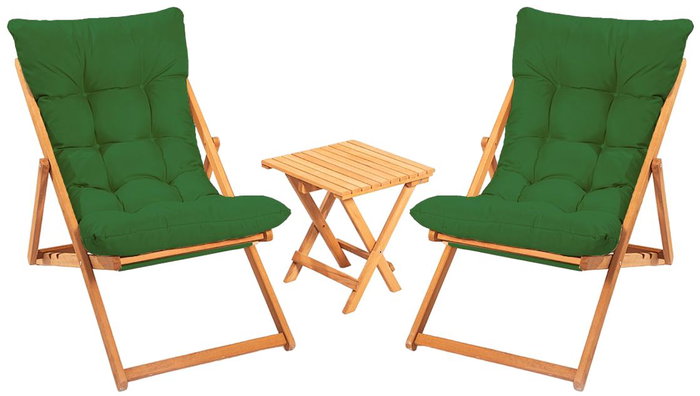 Hanah Home Conjunto de Mesa y Sillas de Jardín My005 - Verde Hanah Home Conjunto de Mesa y Sillas de Jardín My005 - Verde
